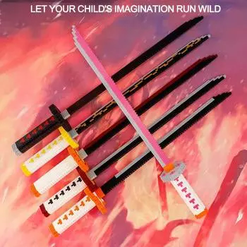 Лезвие убийцы демонов, меч, строительный блок, модель, японская катана, миниатюрные частицы, кирпичи, игрушки в упаковке, детские рождественские подарки белый/золотой