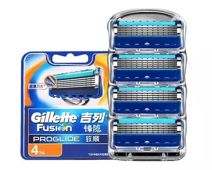 Лезвия для бритья Gillette Fusion для мужчин Бритвенные бритвы Более гладкие безопасные лезвия ProGlide Proshield