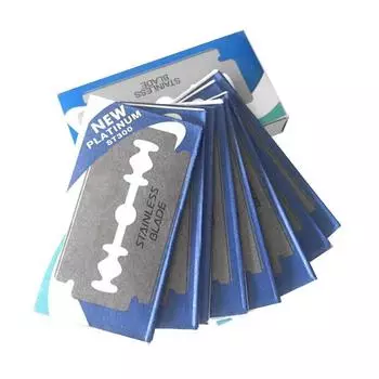 лезвия для бритвы, брендовые безопасные лезвия из нержавеющей стали, лезвие для бритья, бритвенное лезвие для мужчин Lames De Rasoir, парикмахерское лезвие ST300