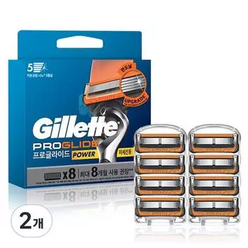 Лезвия для бритвы Gillette 2024 ProGlide Power, упаковка из 8 штук, 2 шт., корейское лезвие для бритвы