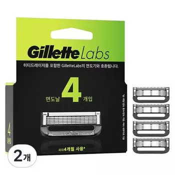 Лезвия для бритвы Gillette Labs, 4 шт., 2 шт., Корейские лезвия для бритвы