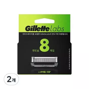 Лезвия для бритвы Gillette Labs, упаковка по 8 шт., упаковка по 2 шт., корейские лезвия для бритвы
