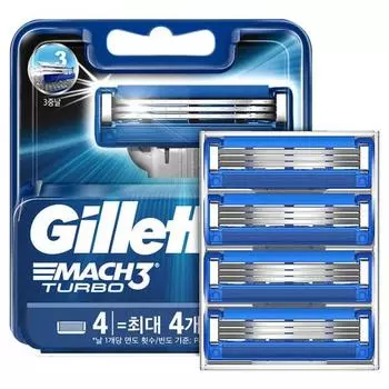 Лезвия для бритвы Gillette Mach3 Turbo, 4 шт., 1 шт., корейское лезвие для бритвы