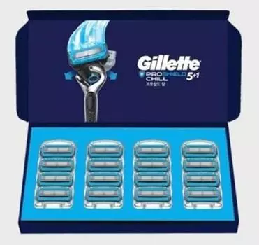 Лезвия для бритвы Gillette ProShield Chill 16 шт., популярная корейская мужская косметика