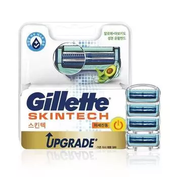 Лезвия для бритвы Gillette Skintech Power, 4 упаковки, 1 упаковка, корейское лезвие для бритвы