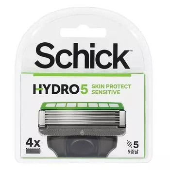 Лезвия для бритвы Schick Hydro 5 SkinProtect Sensitive, 4 упаковки, 1 шт., корейское лезвие для бритвы