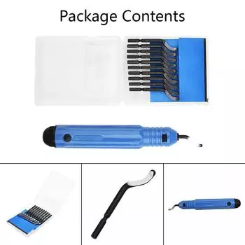 Лезвия для обрезки заусенцев, скребок, инструмент для снятия заусенцев NB1100, ручка для удаления заусенцев с 10 лезвиями BS1010, ручной инструмент для дерева, пластика