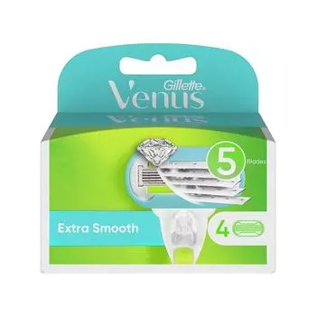 Лезвия для женской бритвы Venus Extra Smooth, 1 набор, 4 шт.