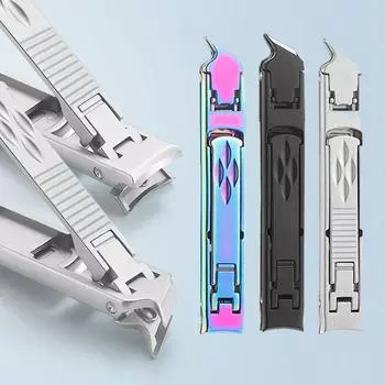 Лезвия из нержавеющей стали, машинка для стрижки ногтей на ногах, изогнутые кусачки со скошенной кромкой, триммер для ногтей, кусачки для ногтей с двойной головкой