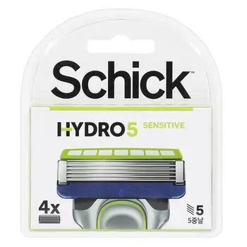 Лезвия Schick Hydro 5 Basic Sensitive для бритвы, 4 шт., 1 шт., корейское лезвие для бритвы