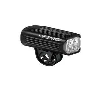 LEZYNE Bicycle Front Light Black 2400 Lumens MEGA DRIVE USB C Charging IPX7 Waterproof 2400+ []
