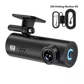 LF9 Pro Dash Cam 1080P Автомобильная камера-регистратор с ночным видением WiFi 170-градусный угол обзора 24-часовой парковочный монитор Функция интеллектуального голоса 18x11x6cm чёрный