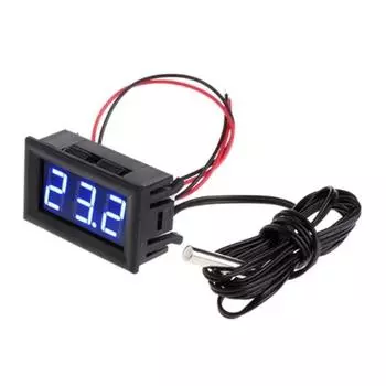 LF # 0,56 дюйма светодиодный цифровой модуль датчика температуры DC5-12V термометр с зондом(кипа