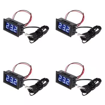 LF # 0,56 дюйма светодиодный цифровой модуль датчика температуры DC5-12V термометр с зондом(кипа