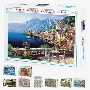 LF# 1000 деталей головоломка игра мультфильм головоломка смешной пазл для детей Ch Snowmass Town