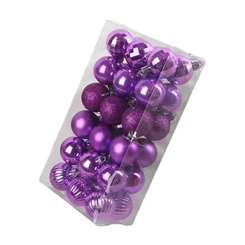 LF# 36 шт. Рождественский шар пластиковый подвесной рождественский шар для домашней праздничной вечеринки P серебряный