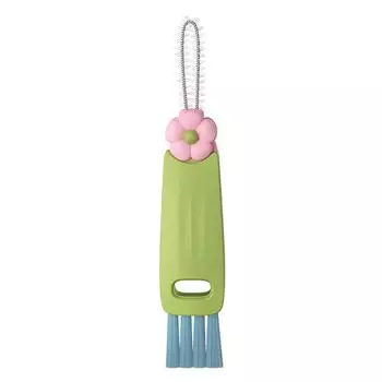 LF# 3 в 1 Щетка для чистки крышек чашек, Щетка для чистки щелей для детской бутылочки (зеленый)