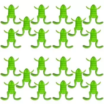 LF # 5 шт. Мягкая наживка в виде лягушки 10 г наживка для лягушки на ножках для ловли окуня (Желтый зеленый