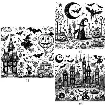 LF# 5D DIY Полная круглая дрель Алмазная картина Хэллоуин Домашний декор Искусство Ремесло w4007