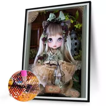 LF# 5D DIY Полный Круглый Дрель Алмазная Картина Девочка Набор Домашний Декор Искусство Ремесло 40x50
