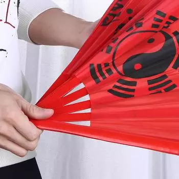 LF# Chinese Traditional Bamboo TaiChi Fan Dance Perform Exercise Fan(1.2Feet)