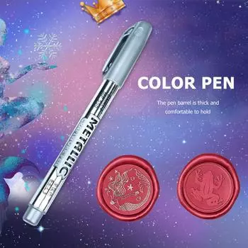 LF# DIY Art Герметизирующий восковой штамп раскрашивающая ручка маркер ручка с огненной краской (Золото)