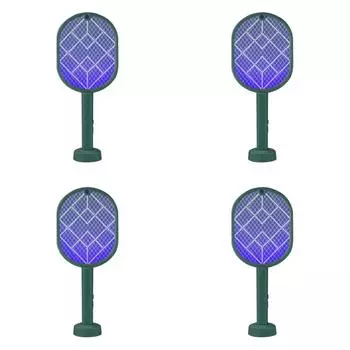 LF# Electric Mosquito Killer 2-in-1 Fly Swatter Protective Net for Home (Green)