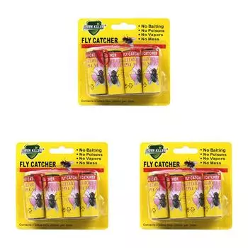 LF # Fly Strips Сильная клейкая липкая ловушка для фруктовых мух для домашней кухни (розовый)