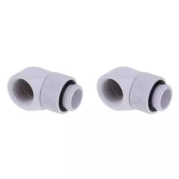 LF# G1/4 Резьба 90 градусов Фитинг Адаптер Поворотный Водоохлаждаемый Соединитель(белый)