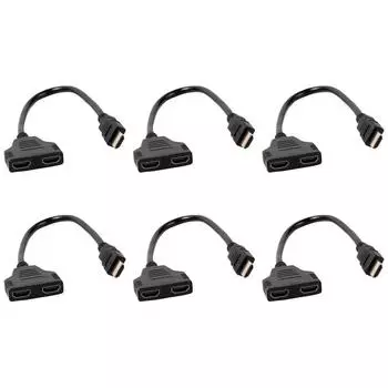 LF # HDMI-совместимый кабель-переходник-сплиттер 1080P 1 штекер на 2 гнезда для ПК ТВ Xb