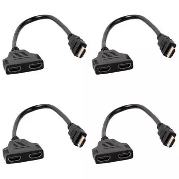 LF # HDMI-совместимый кабель-переходник-сплиттер 1080P 1 штекер на 2 гнезда для ПК ТВ Xb