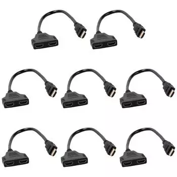 LF # HDMI-совместимый кабель-переходник-сплиттер 1080P 1 штекер на 2 гнезда для ПК ТВ Xb