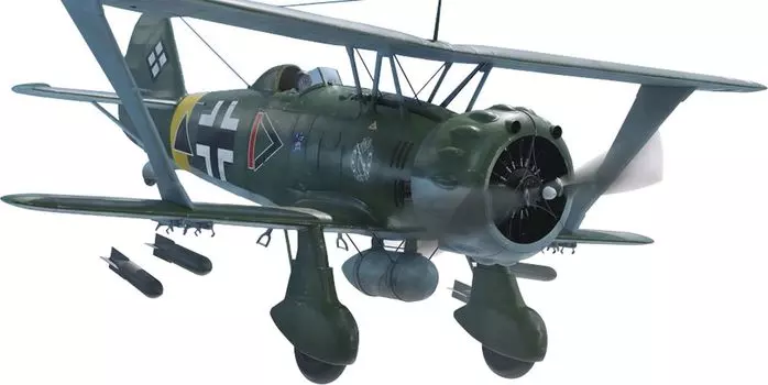 LF Модель немецкого пикирующего бомбардировщика Hs123 Пластиковая модель LFMPE7273 1/72