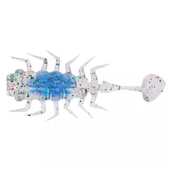 LF# Мягкая поплавочная приманка 5 см, маленькая лопатка с Т-образным хвостом, для ловли окуня (синий)