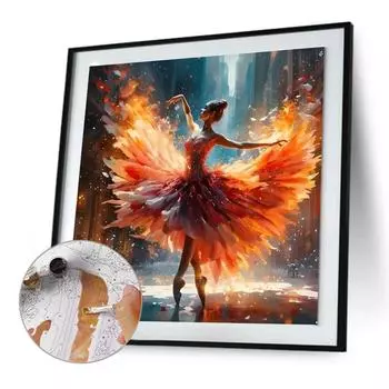 LF# Набор для рисования по номерам на холсте DIY масляная живопись Танцовщица Картина для домашнего декора 40x40 см