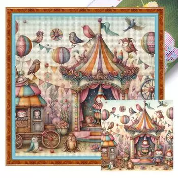 LF# Полная вышивка Эко-хлопковая нить 11CT Печатный Хэллоуин Набор для вышивки крестом Ar 5