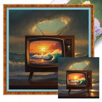 LF# Полная вышивка Эко-хлопковая нить 11CT Печатный пейзаж крестиком Набор Ar 1