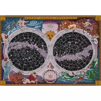 LF# Полная вышивка Эко-хлопковая нить 14CT Печатная карта ночного неба Вышивка крестом73x