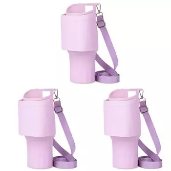 LF# Силиконовый стакан-чехол, термостойкий, устойчивый к царапинам, аксессуары для чашек (фиолетовый)