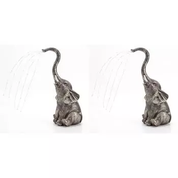 LF# Солнечный мини-скульптура слона водонепроницаемый светильник для декора сада и двора (Элефа