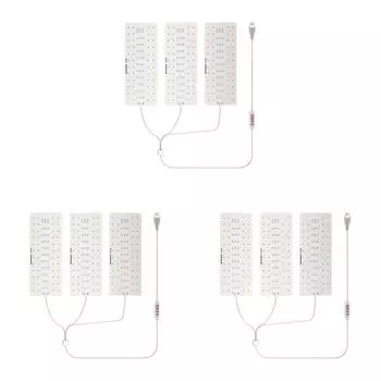 LF # Светодиодный светильник для выращивания растений Ультратонкая панель USB для выращивания растений Лампа для выращивания растений с регулируемой яркостью (Три он