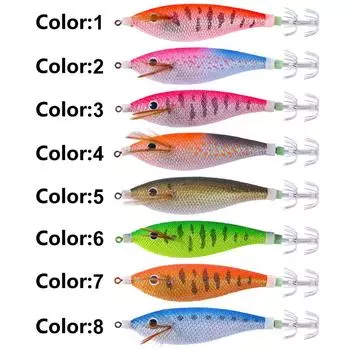 LF# Светящиеся крючки для кальмаров 11 см/13,4 г Искусственная приманка для троллинга на кальмара (Розовый Синий)