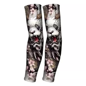 LF# Tattoo Sports Arm Cover Printing Ice Silk Легкий портативный для улицы S The young I