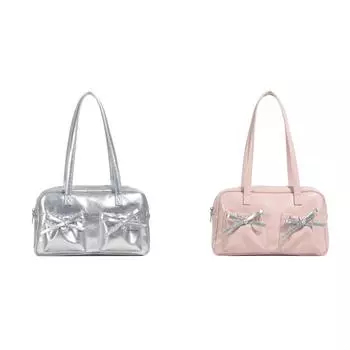 LF# Женская сумка через плечо, модная сумка из искусственной кожи для отпуска и путешествий (Серебряный)