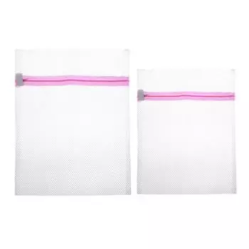 LF# Zipper Mesh Wash Bag Foldable Sock Underwear Washing Machine Protection Net 30*40