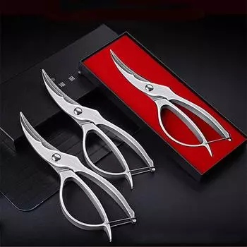 LFGB Certificate Patentable 430 Stainless Steel Handle 30Cr13 Blade Kitchen Scissors for Chicken Fish Vegetable Powerful Shears