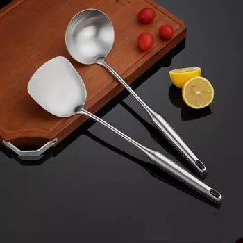 LFGB сертифицированный набор ложек-шпателей из нержавеющей стали 316L 99,9% антибактериальный теплоизоляционный кухонный инструмент для семейной кухни