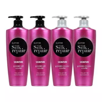 LG Household & Health Care Elastin Silk Repair Shining Shampoo 2x + Conditioner 2x Signature, 1 set, 550ml