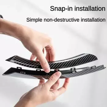 LHD автомобильный Стайлинг, дверная панель, поручни, накладки на ручки, текстура из углеродного волокна, подлокотник, защитная накладка для BMW 3 серии E90 E91 318 320 325 чёрный