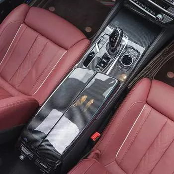 LHD для BMW 5 серии G30 G31, центральный подлокотник из углеродного волокна, крышка ящика для хранения, положение шестерни, панель, декоративная крышка, автозапчасти Type E LHD